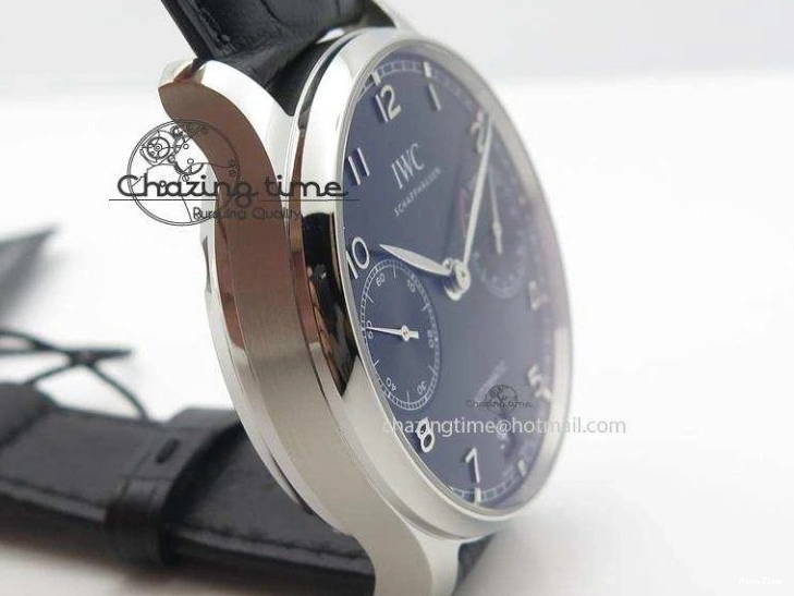 MIROTIME 0412 Practical Portuguese Real PR IW500109 ZF 1:1 Best Edition Black Dial On Black Leather Strap A52010 V 7308